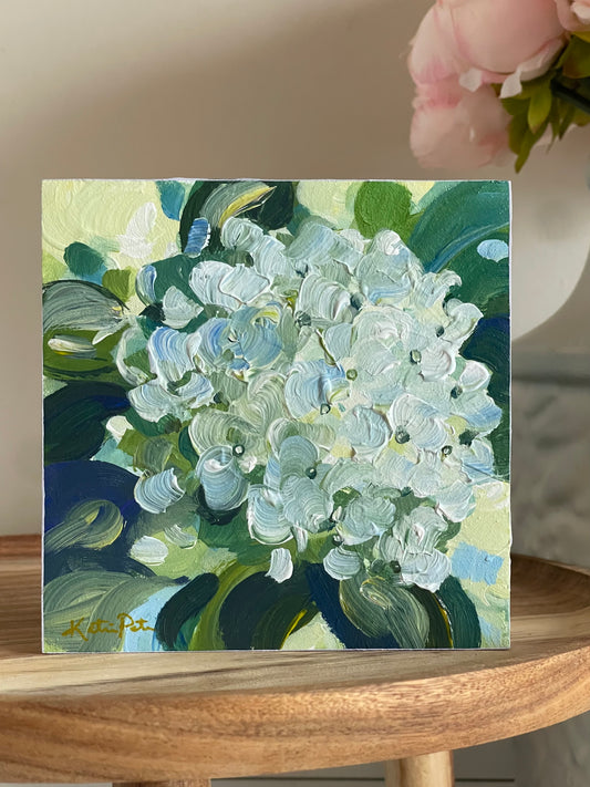 White Hydrangea Mini (Sold) - Original